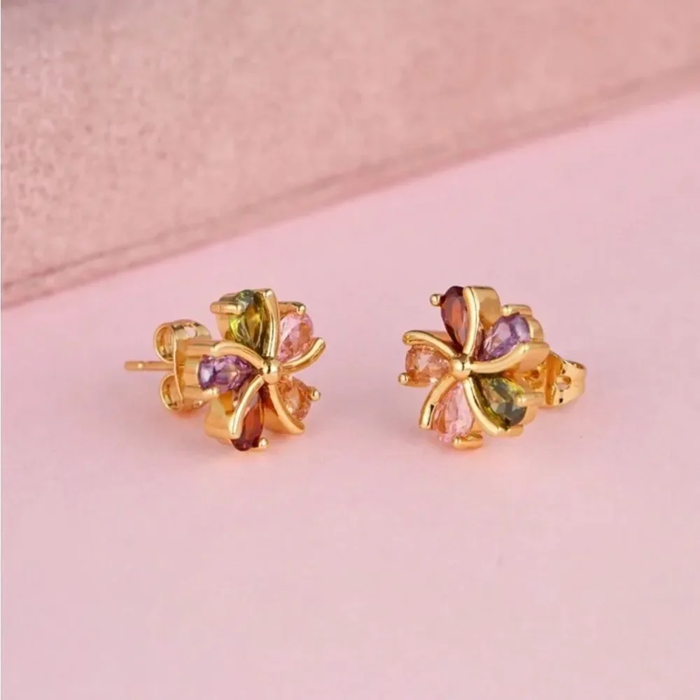 Multicolor Flower Earrings S1020